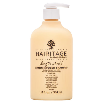 Hairitage Length Check! Biotin Shampoo with Jamaican Black Castor Oil | Volume & Thickening, 13 Oz.