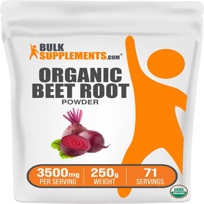 Bulksupplements.Com Organic Beet Root Powder, 3500Mg - Superfood Supplement (250G - 71 Servings)