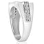Pompeii3 3/4Ct Diamond Mens Wedding Ring 10K White Gold