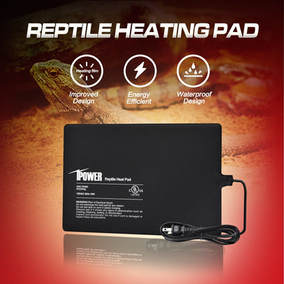 Ipower 8"X12" under Tank Heater for Reptile Terrariums Heat Mats-16 Watts