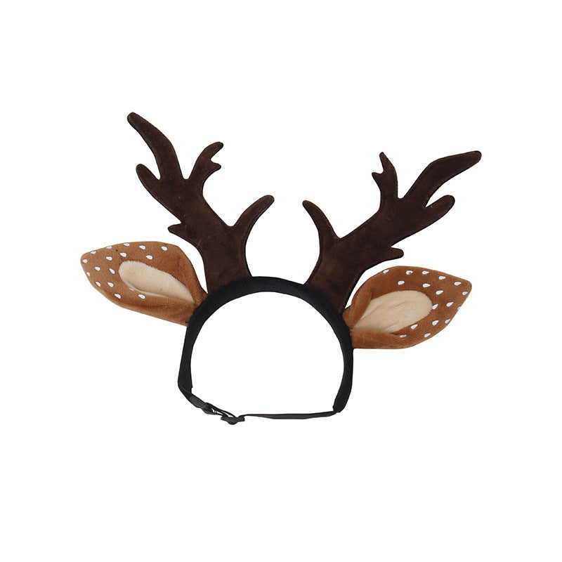 Cute Plush Pet Christmas Antler Headband