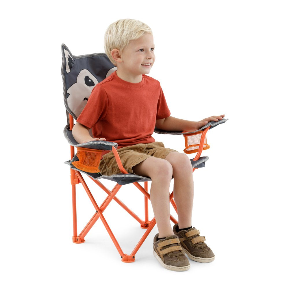 Firefly! Outdoor Gear Aspen the Wolf Kid'S Camping Chair - Gray/Orange Color