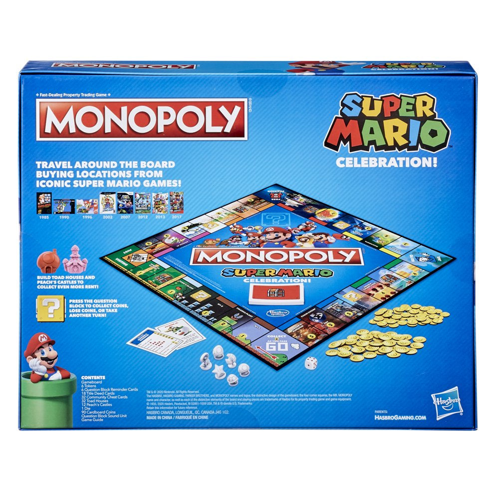 Monopoly Super Mario Celebration Edition Board Game for Kids Ages 8 and Up