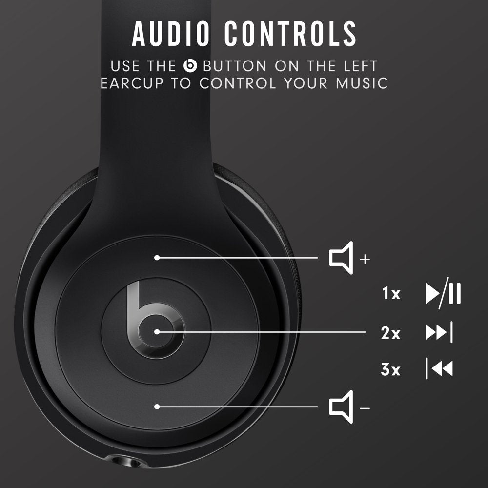 Beats Solo3 Wireless On-Ear Headphones with Apple W1 Headphone Chip, Black, MX432LL/A