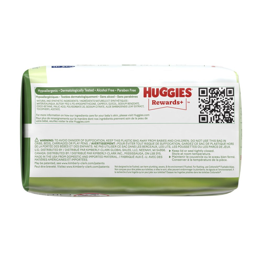 Huggies Aloe & Vitamin E Wipes, Unscented, 3 Pack, 168 Total Ct (Select for More Options)