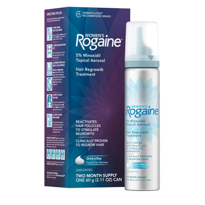 Women'S Rogaine 5% Minoxidil Foam, Unscented, 2-Month Supply