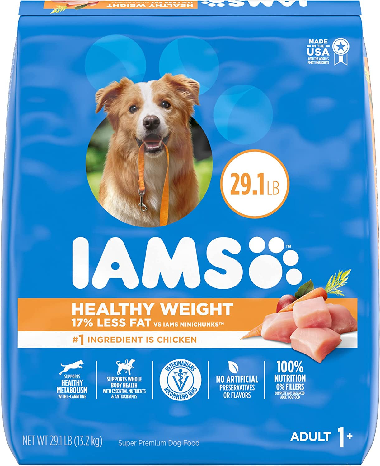 Iams Adult Dry Dog Food for Healthy Weight, Chicken