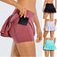 Women'S Athletic Tennis Golf Skirts Mid-Waisted Pleated Shorts with Pocket
