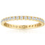 1/2 Ct Diamond Eternity Ring 10K Yellow Gold Womens Stackable Anniversary Band