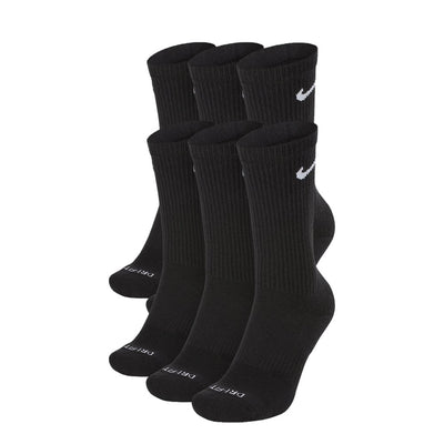 Nike Everyday plus Cushion Crew Black/White Socks - 6 Pair Pack SX6897-010