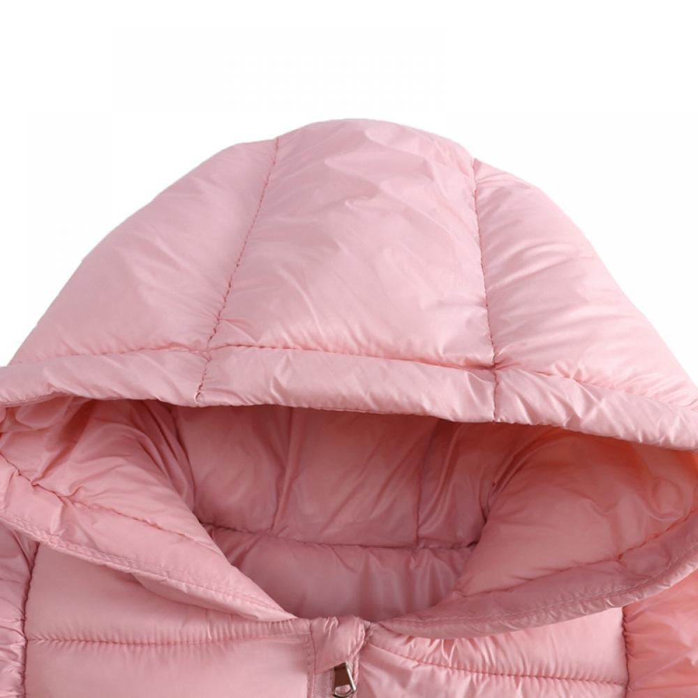 SYNPOS 18M-6T Winter Coats for Kids with Hoods Light Puffer Jacket for Baby Girls, Infants, Toddlers