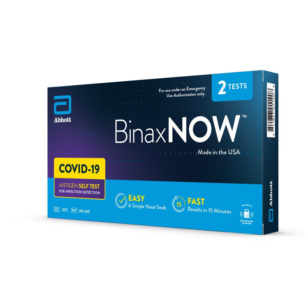 Binaxnow COVID‐19 Antigen Self Test by Abbott (2 Count)