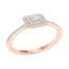 Imperial 3/8 Ct TDW Princess Diamond Double Halo Engagement Ring in 10K Rose Gold (H-I, I2)