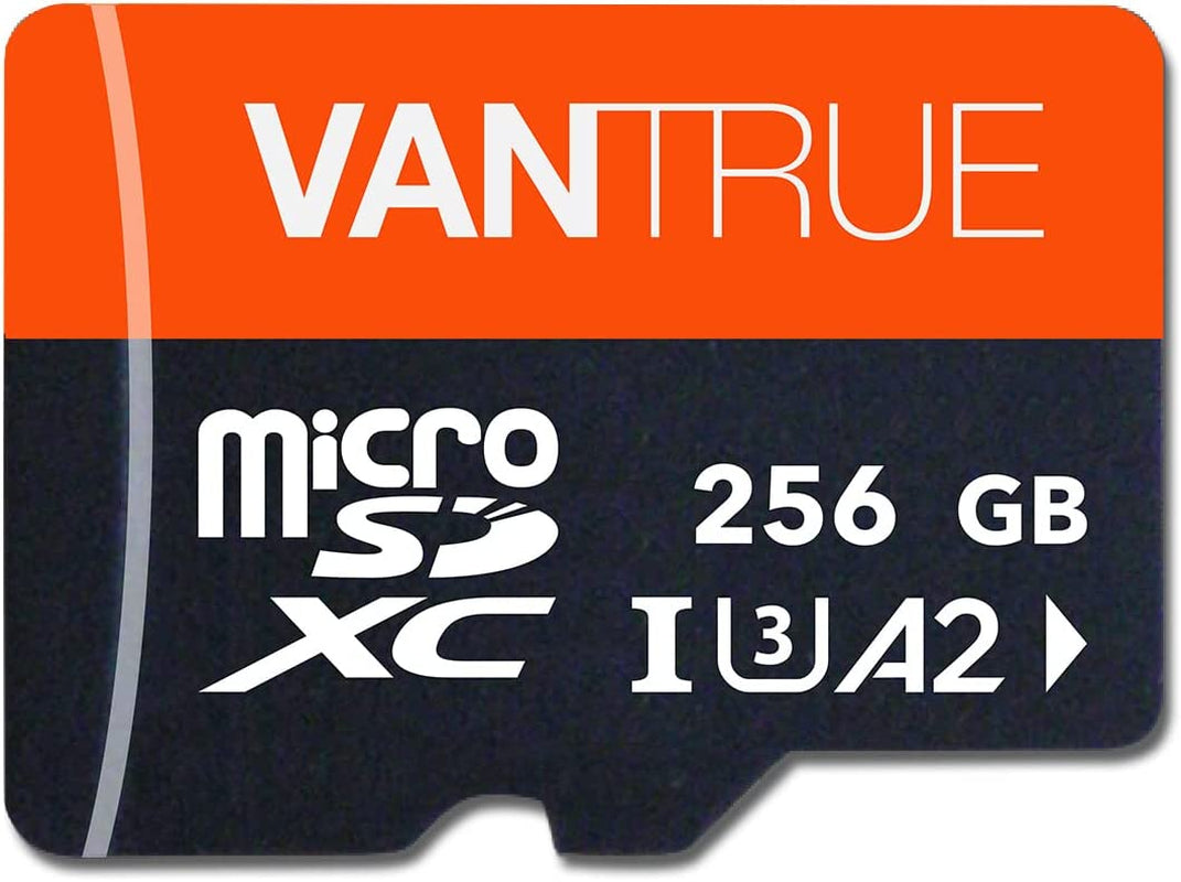 Vantrue 256GB Microsdxc UHS-I U3 4K UHD Video High Speed Transfer Monitoring SD Card with Adapter for Dash Cams, Body Cams, Action Camera, Surveillance & Security Cams