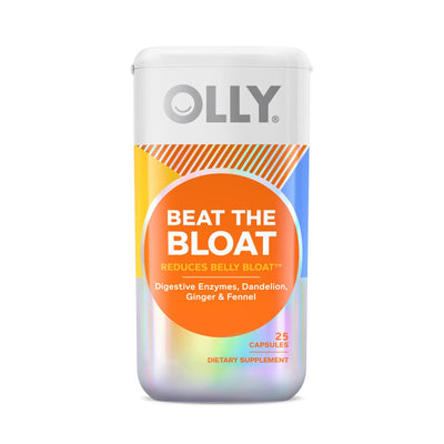 OLLY Beat the Bloat Capsule Supplement, Digestive Support, 25 Ct