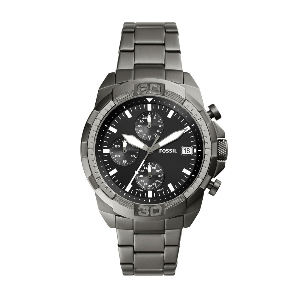 Fossil Men'S Bronson Chronograph Smoke Stainless Steel Watch