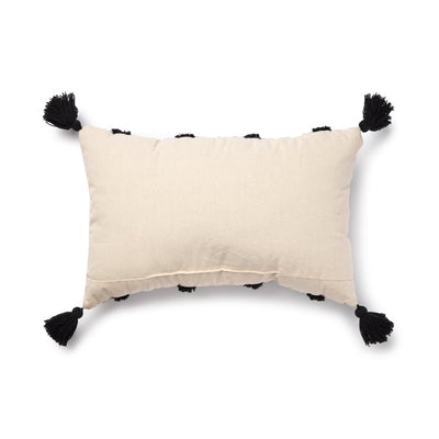 Better Homes & Gardens Woven Tufted Decorative Lumbar Throw Pillow, 14" X 24", Black, Single Pillow