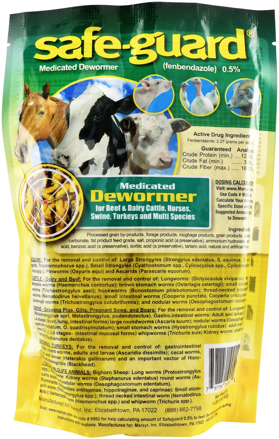 Merck Animal Health Safe-Guard Multi-Species Dewormer, 1 Lb