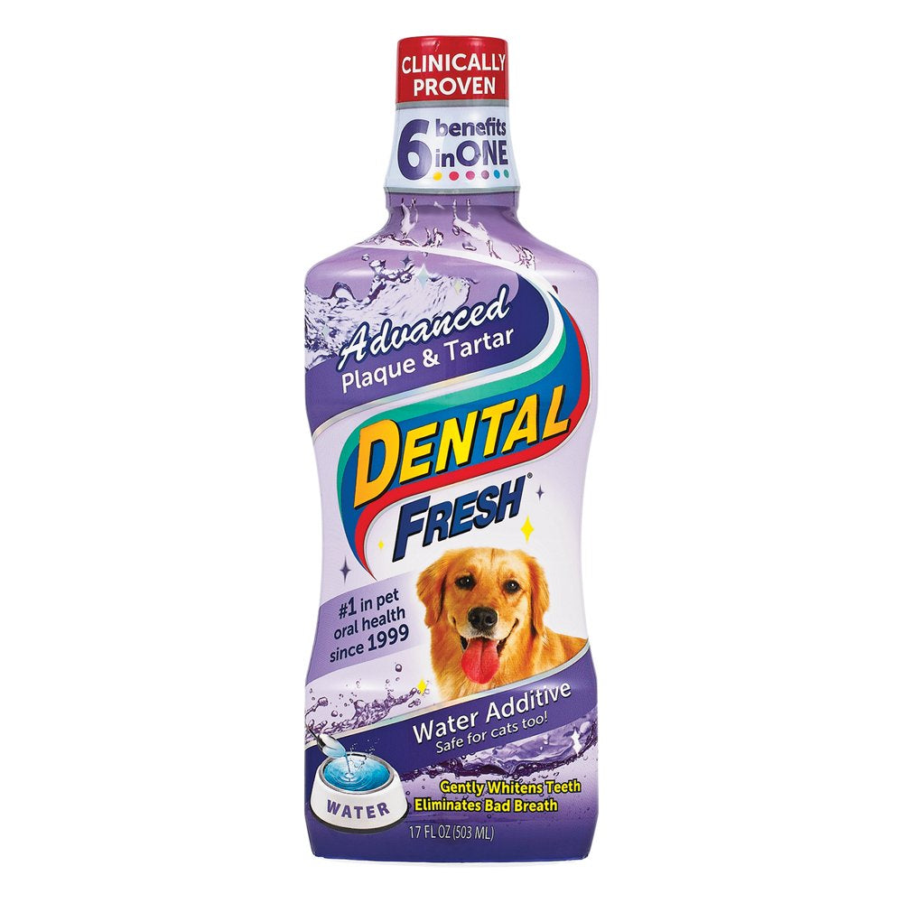 Dental Fresh Advanced Plaque and Tartar Water Additive for Dogs, 17 Oz.