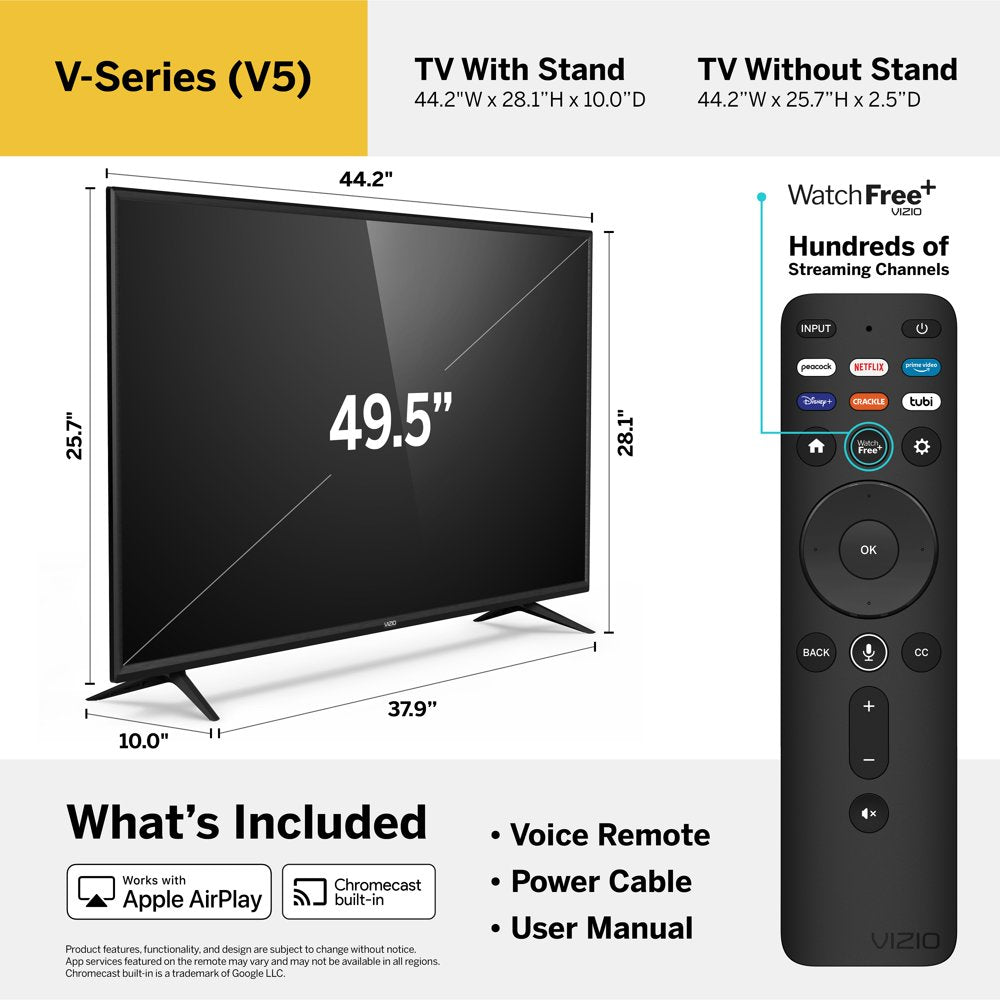 VIZIO 50" Class V-Series 4K UHD LED Smart TV V505-J09