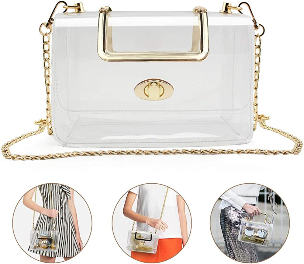 COROMAY Clear Purse for Women, Clear Crossbody Bag, Clear Stadium Purse Handbags