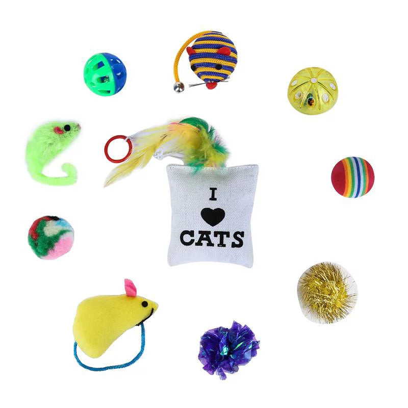 Weefy Toys Cat Lot Bulk Mice Balls Catnip Kitty Kitten Play Toy Treats Pet