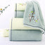Pidada Hand Towels Set of 2 Embroidered Bird Tree Pattern 100% Cotton Absorbent Soft Decorative Towel for Bathroom 13.8 X 29.5 Inch (Aqua Green)