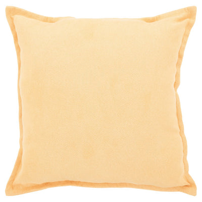 Mainstays Faux Suede Solid Decorative Throw Pillow, 18" X 18", Square, Yellow, Single Pillow