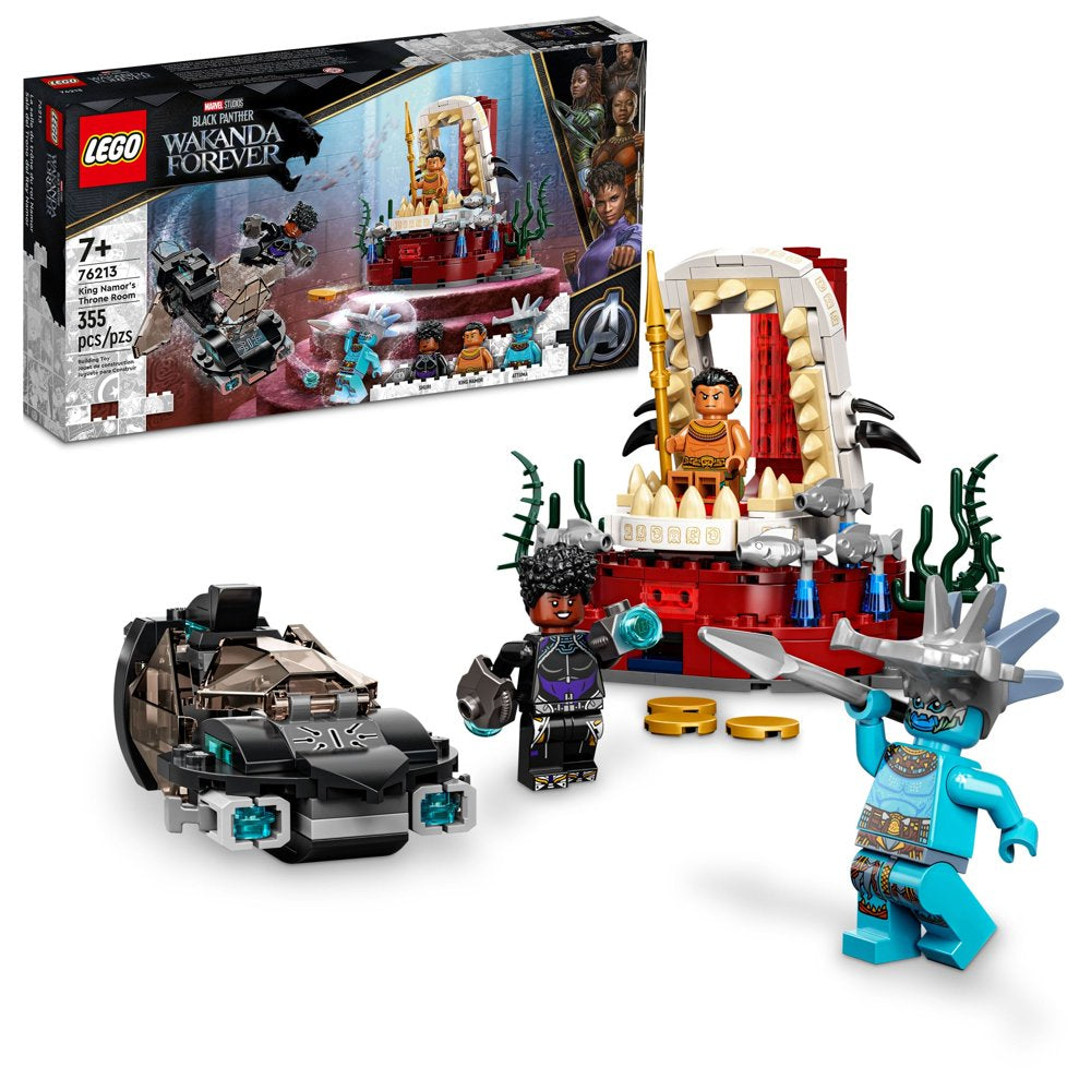 LEGO Marvel Black Panther: Wakanda Forever King Namor’S Throne Room 76213 Building Toy Set (355 Pieces)