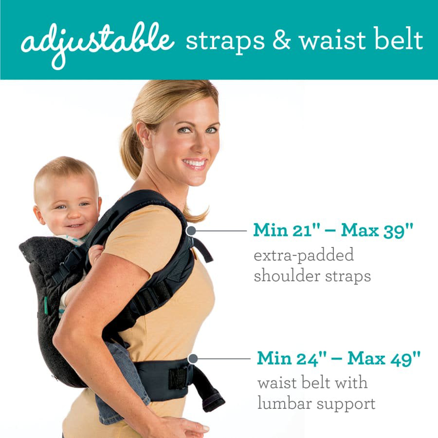 Infantino Flip 4-In-1 Convertible Baby Carrier, 4-Position, 8-32Lb, Black