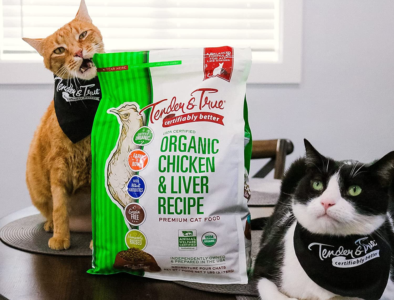 Tender & True Organic Chicken & Liver Recipe Cat Food, 3 Lb