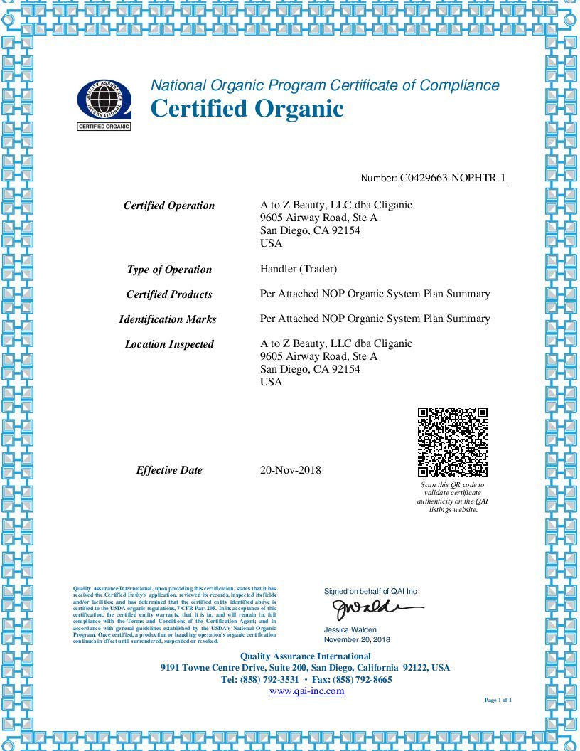Cliganic USDA Organic Argan Oil, 100% Pure