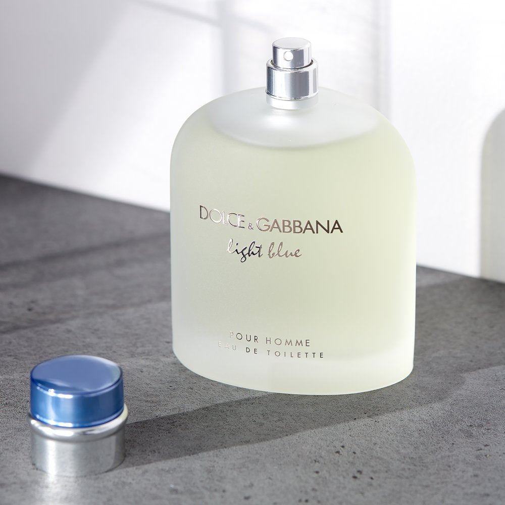 ($116 Value) Dolce & Gabbana Light Blue Pour Homme Eau De Toilette Spray, Cologne for Men, 6.7 Oz