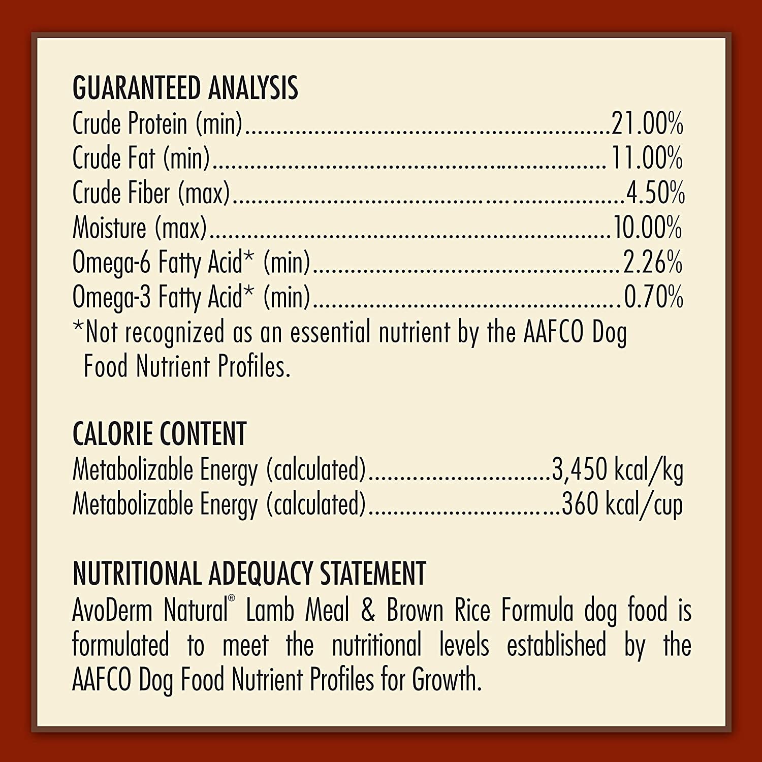 Avoderm Natural Lamb Meal & Brown Rice Recipe Dry Dog Food, for Allergy Support, 26 Lb