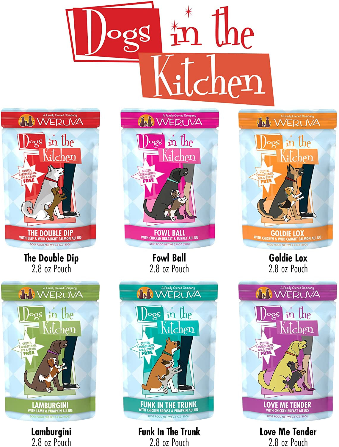 Weruva Dogs in the Kitchen Grain-Free Natural Wet Dog Food Pouches