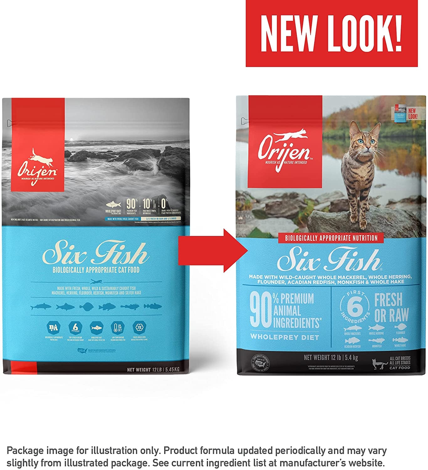 ORIJEN® Dry Cat Food, Grain Free, Premium, High Protein, Fresh & Raw Animal Ingredients