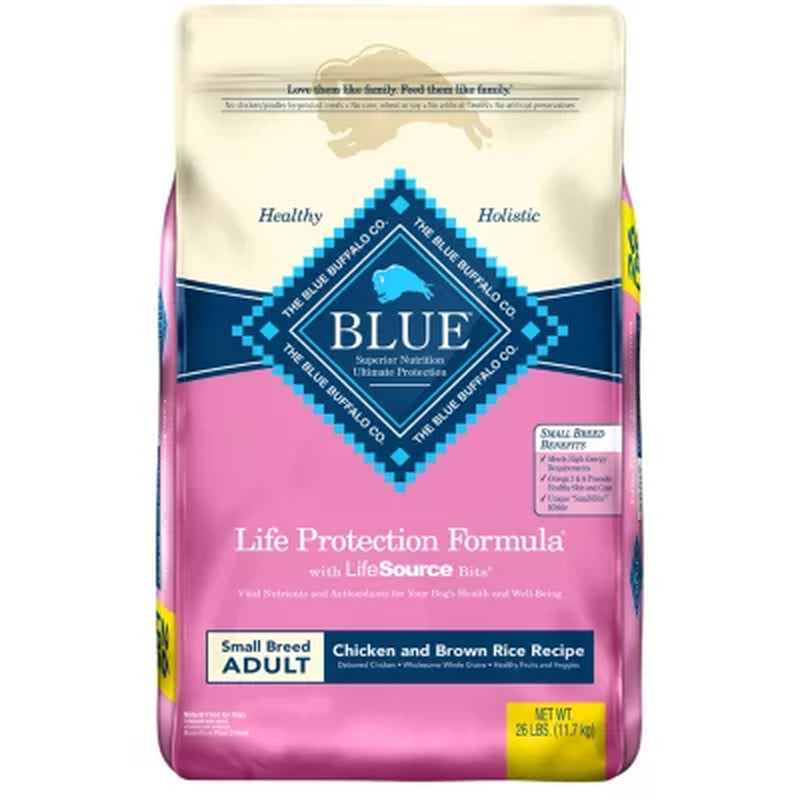 Blue Buffalo Life Protection Formula, Adult Small Breed Dry Dog Food, Chicken & Brown Rice Recipe (26 Lbs.)