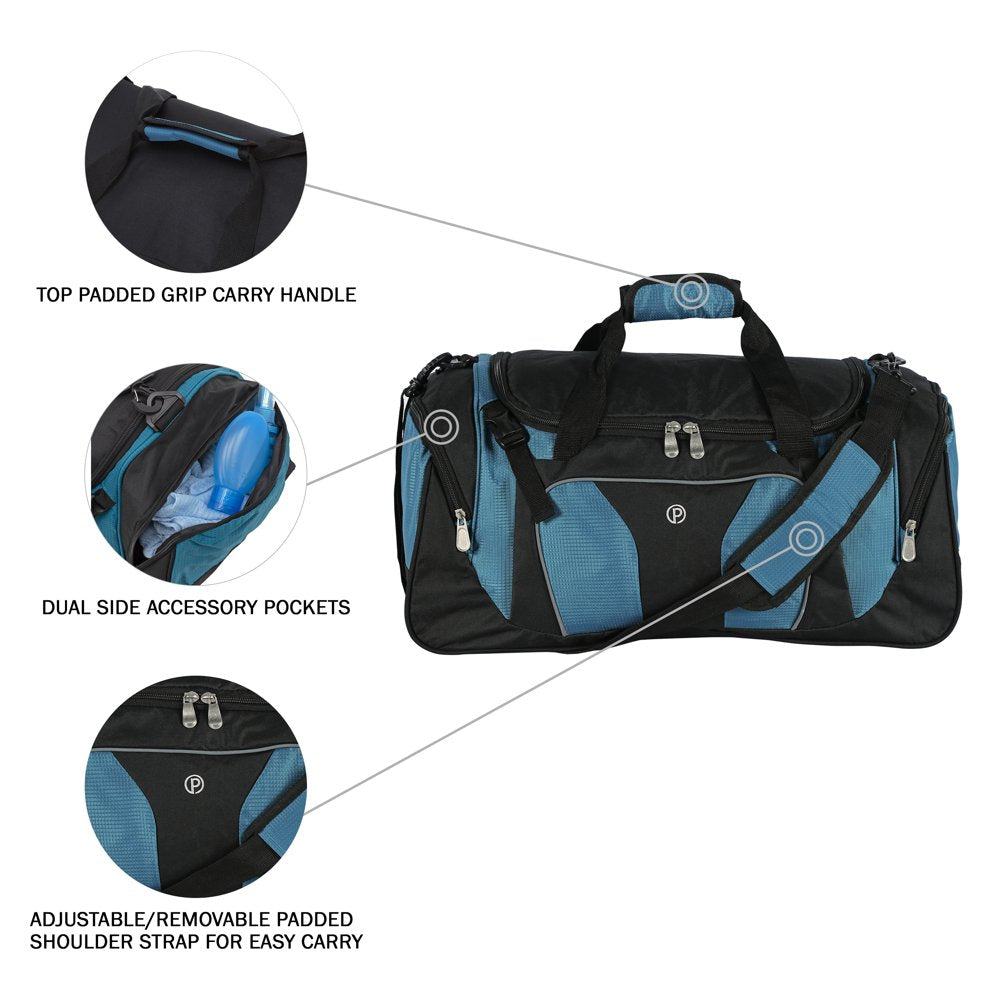 Protege 22" Sport Duffel Bag, Aqua/Black