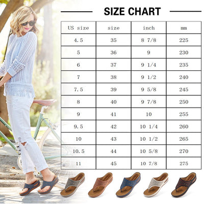 Womens Sandals Flip Flops for Women with Arch Support Cushion Summer Casual Rhinestone Wedge Sandal Shoes Massage Function