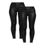 Time and Tru Women'S High Rise Ankle Length Faux Leather Leggings, 28" Inseam, 2-Pack, Sizes XS-XXXL