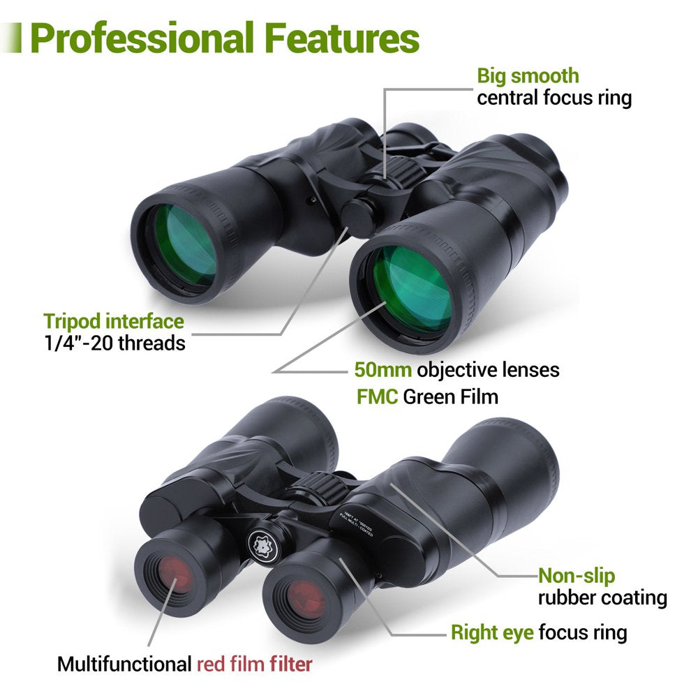LAKWAR 20X50 Binoculars for Adults,Hd Binoculars with Low Light Night Vision, Clear FMC BAK4 Prism Lens, Binoculars for Hunting Birds Watching Traveling Stargazing Outdoor Sport