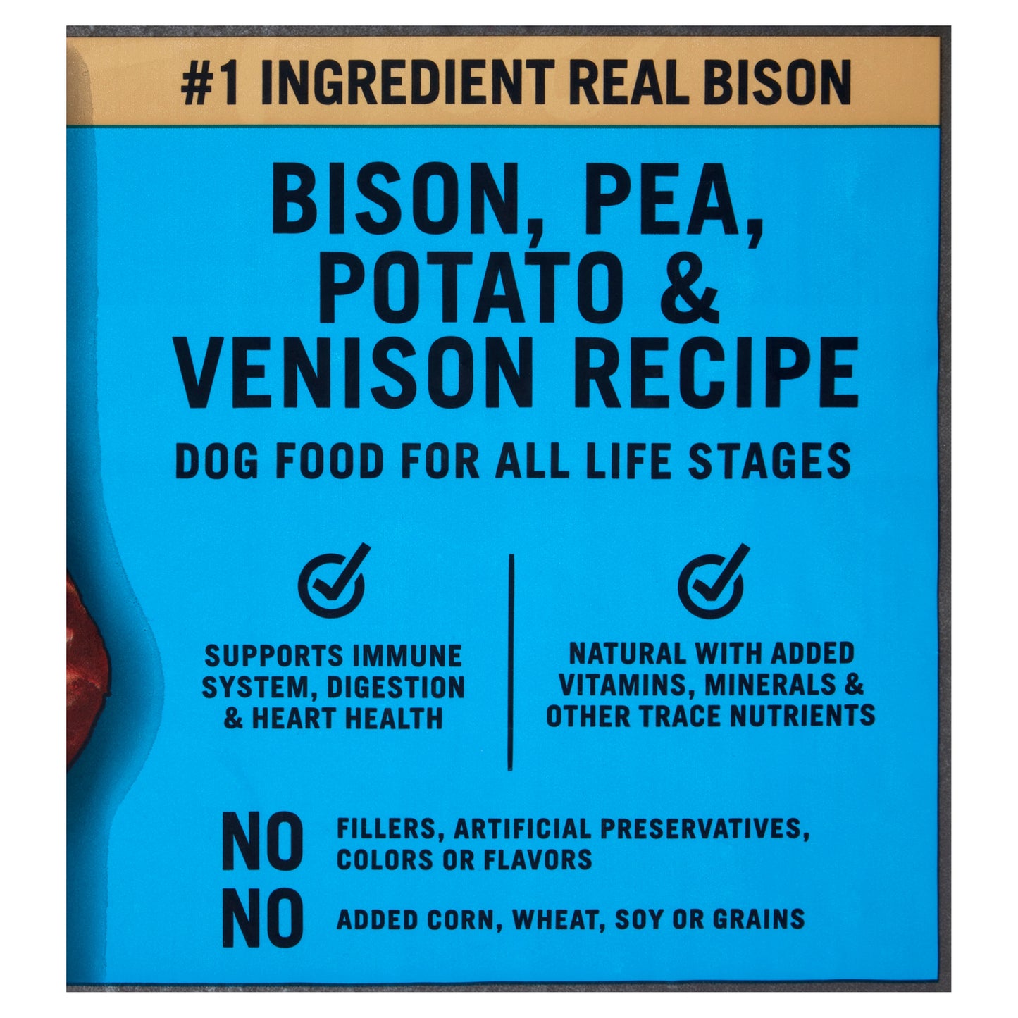 Pure Balance Wild & Free Bison, Pea, Potato & Venison Recipe Dry Dog Food, Grain Free, 11 Lbs