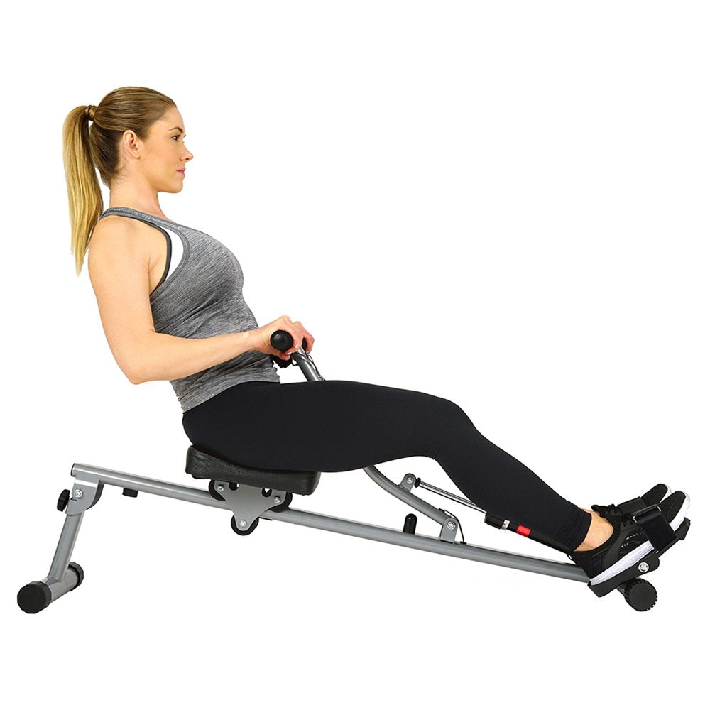 Sunny Health & Fitness Rowing Machine Rower Exercise for Home Cardio Workouts, Digital Monitor, Adjustable Resistance, SF-RW1205