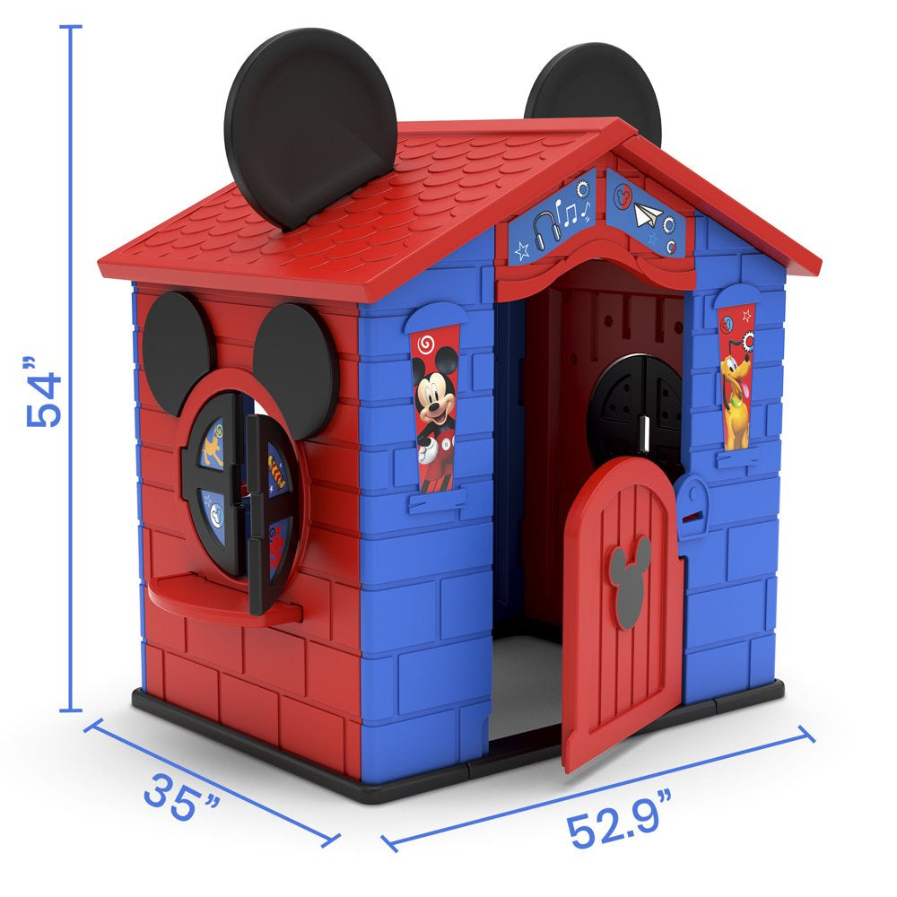 Disney Mickey Mouse Plastic Indoor,Outdoor Playhouse with Easy Assembly