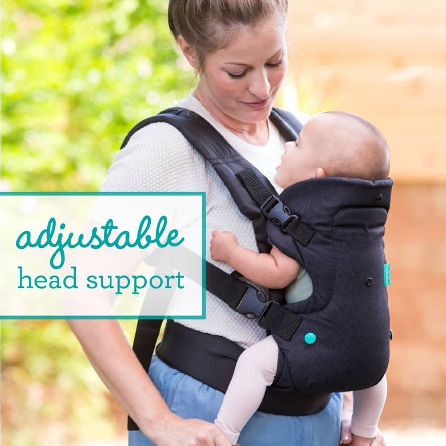 Infantino Flip 4-In-1 Convertible Baby Carrier, 4-Position, 8-32Lb, Black