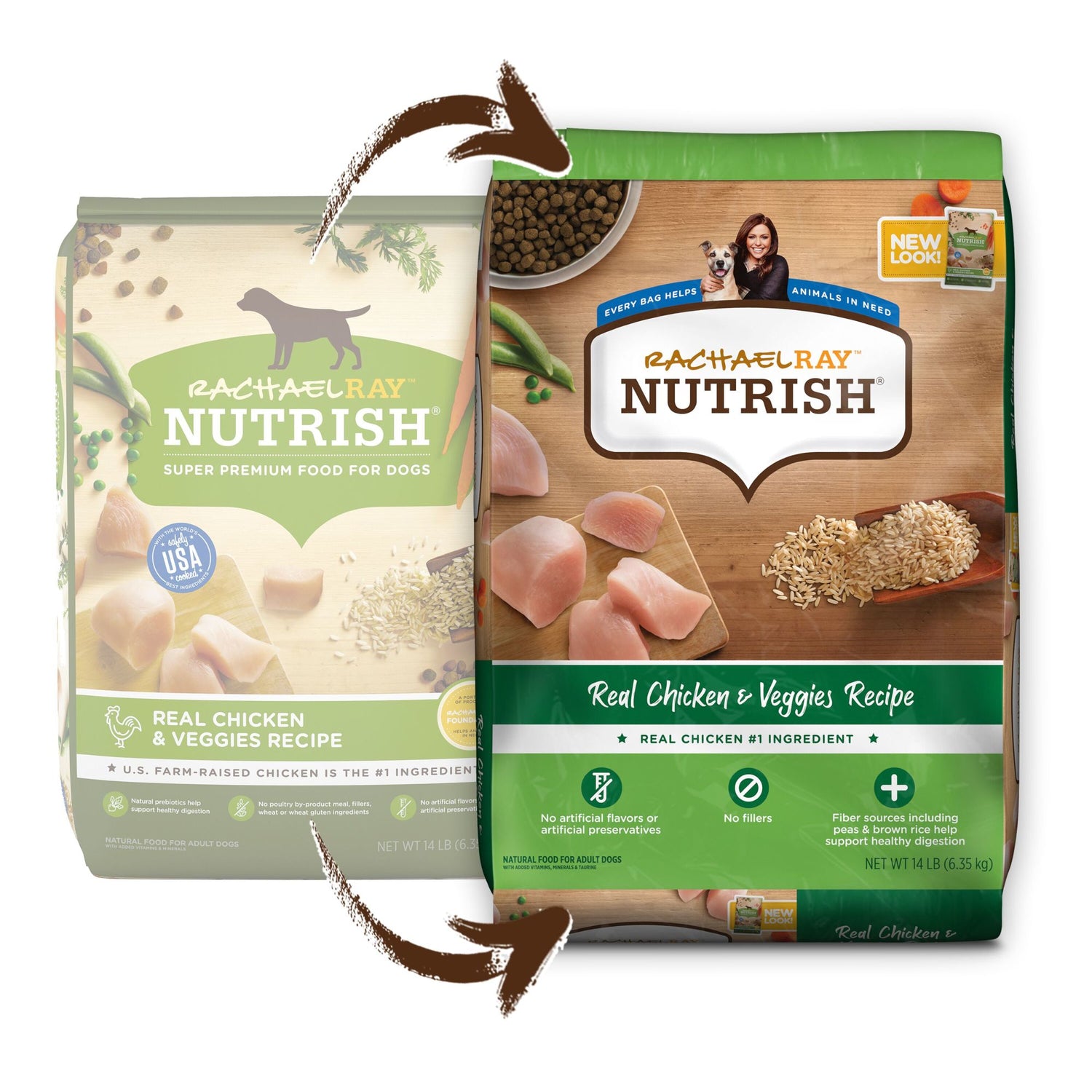 Rachael Ray Nutrish Real Chicken & Veggies Recipe Dry Dog Food, 14-Pound Bag (Packaging May Vary)