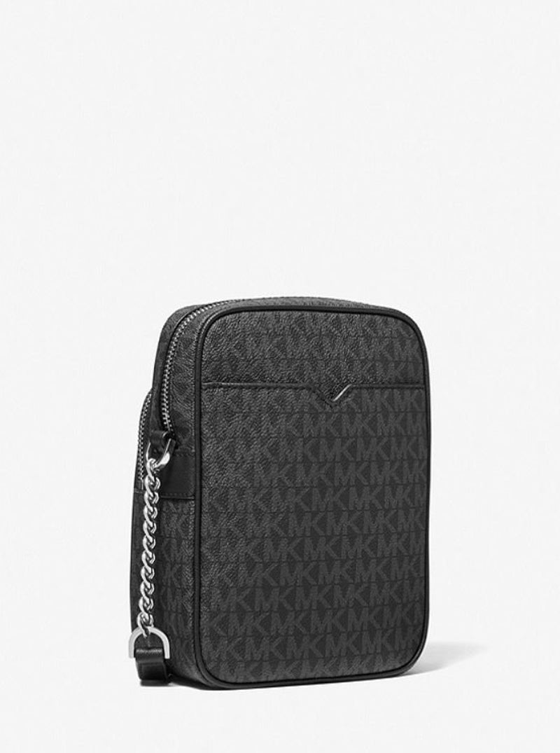 MICHAEL KORS Jet Set Travel Medium Logo Crossbody Bag (Black) …