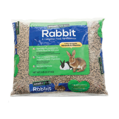 Small World Complete Rabbit Feed Fortified with Essential Minerals & Vitamins, 5 Lb
