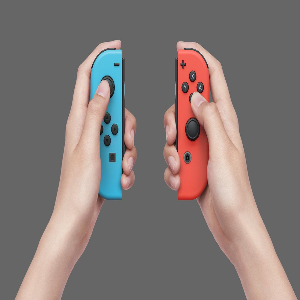 Nintendo Switch Console with Neon Blue & Red Joy-Con.