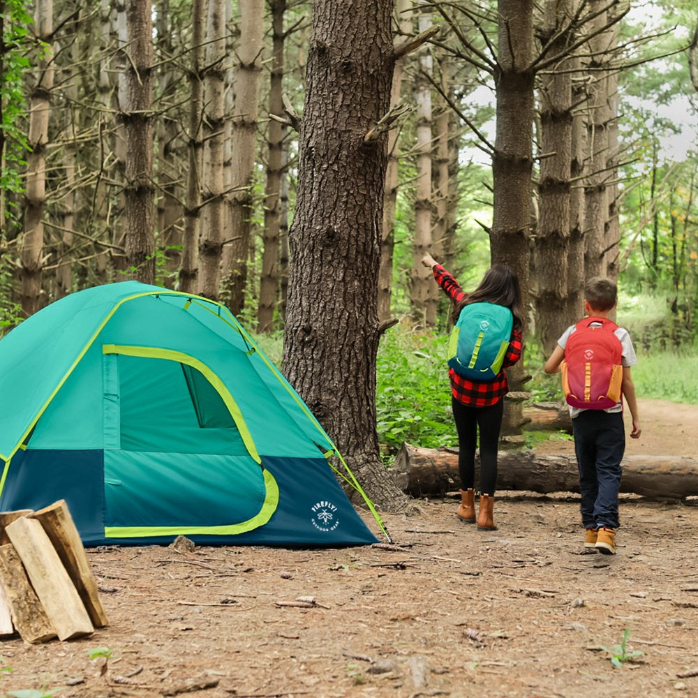 Firefly! Outdoor Gear Youth 2-Person Camping Tent - Blue/Green Color